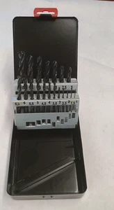 Metric Drill Bit Set 19 pc HSS Jobber Length 1mm-10mm Interstate - Picture 1 of 3