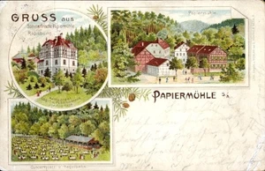 Litho Papiermühle Schmölln in Thüringen, Teilansichten, Restaurant... - 4738962 - Bild 1 von 2
