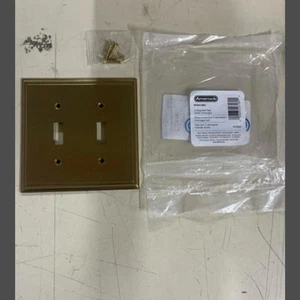 Amerock BP36515BBZ Gold Mulholland Double Switch Outlet Wall Plate - Picture 1 of 7