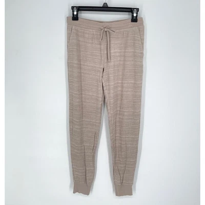 Alfani NEW Womens Jogger PJ Lounge Pants Sleep Size XS Spacedye Sheepskin Tan - Image 1 of 4