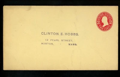 US Postal Stationery U412c Unused Envelope Entire 2c Washington Die 4 Laid 1907 - Image 1 of 2