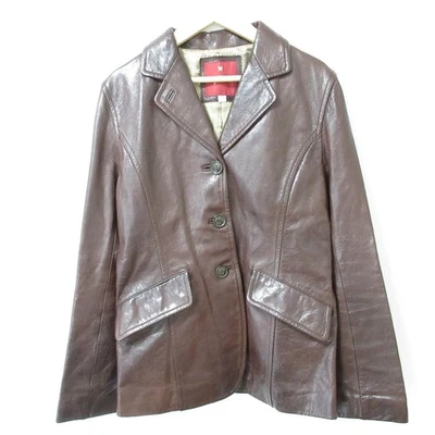 Chaqueta Blusa CHEVIGNON GIRL Cuero de Cabra 3B A Medida 38 Marrón Mujer USADA Foto 1 de 4