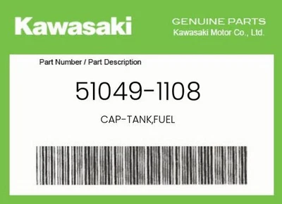 Tanque de tampa genuíno Kawasaki, combustível - 51049-1108 - Imagem 1 de 4