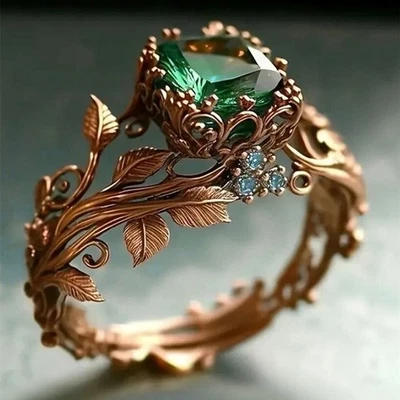 Gorgeous Rose Gold Plated Cubic Zirconia Rings Wedding Jewelry Women Size 6-10 - Image 1 of 4