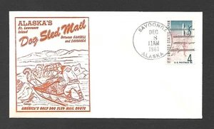 U.S. 1961 ALASKA DOG TEAM POST COVER, SAVOONGA, ALASKA - Picture 1 of 1