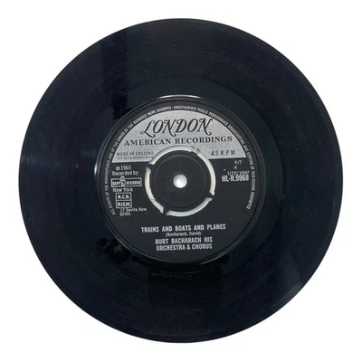 Burt Bacharach Trains Boats Planes Wives Lovers 45 RPM London 1965 Vintage - Image 1 of 2