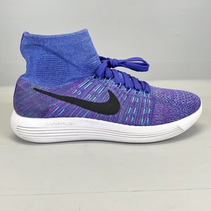 Nike LunarEpic Flyknit Damenschuhe Größe 8,5 lila blau Freizeit Laufen Turnschuhe - Bild 1 von 10