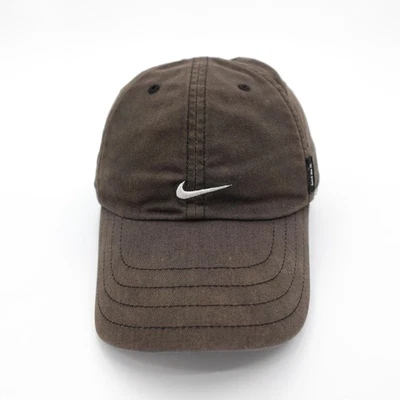 Nike Sombrero Gorra Correa Trasera Marrón Bordado Swoosh Papá Sombrero Sarga Para Hombres Solo Hazlo Foto 1 de 4