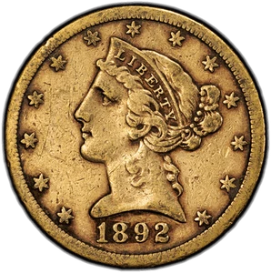 1892-CC 5 $ PCGS SS 35 CAC - Bild 1 von 2