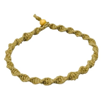 "Pulsera de cáñamo natural en espiral de 7"" para hombre o mujer hecha a mano pulsera de cáñamo" Foto 1 de 2