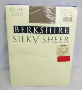 Berkshire Vintage Ladies Pantyhose NWT Queen 1X-2X City Beige Sheer - Picture 1 of 4