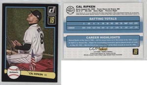 2016 Panini Donruss 1982 Design Black Border /99 Cal Ripken Jr #D82-41 HOF