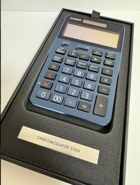 CASIO THE SPCIAL ONE S100 NAVY BLUE S100X-BU PREMIUM CALCULATOR FROM JAPAN
