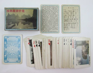 Vintage Guilin China Tourism Picture Playing Cards Complete Deck Chinese Market - Picture 1 of 9