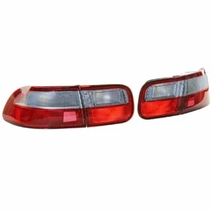 Red & White Rear Tail Light Lamp For Honda Civic EG EG8 EG9 EJ Coupe 4DR - Picture 1 of 3