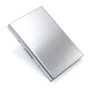 Stainless Steel Business ID Credit Card Holder Wallet Metal Box Case Block RFID - Picture 1 of 21