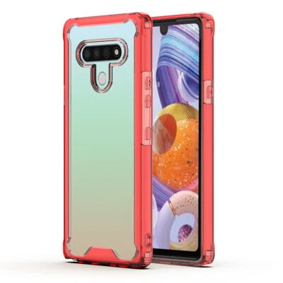 Funda PC LG STYLO 6 TPU Alta Calidad Parachoques y Claridad En Rojo Foto 1 de 4