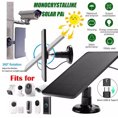Solarpanel für Ring-Spotlight-Kamera/Stick-Up-Cam-Akkuladegerät, 3W-Ausgang - Bild 1 von 4