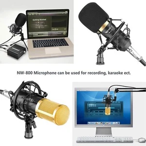 Kit de micrófono condensador de estudio profesional grabación transmisión montaje de choque - Imagen 1 de 7