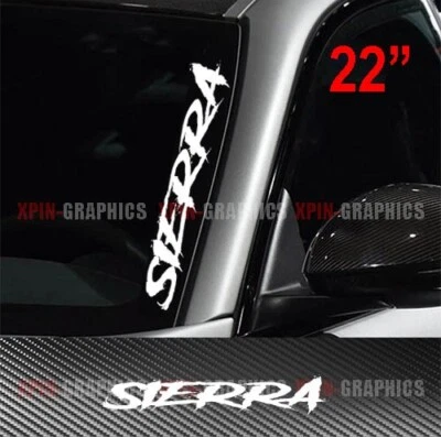 Parabrisas de vinilo Sierra 22" camión calcomanía pegatina elevada bajada para camionetas GMC B Foto 1 de 2