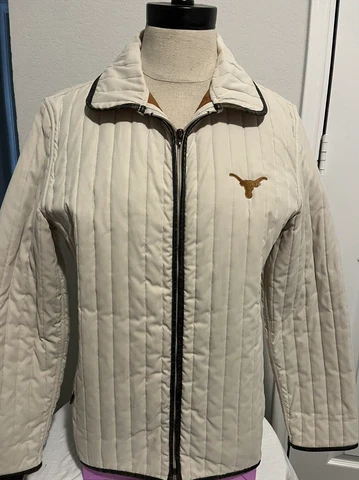Texas Longhorns Embroidered Jacket Weatherproof Garment Co Women’s M EUC Cover