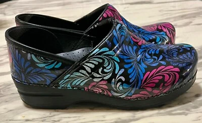 Dansko Professional Clogs Women  Size 8 Pink Blue Paisley-Used - Image 1 of 4