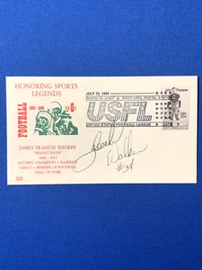 HERSCHEL WALKER SIGNED JIM THORPE FDC USFL POSTMARK JULY 15 1984 2X ALL PRO PSA - Picture 1 of 2