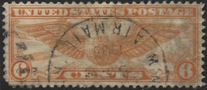 USA 1934 #C19 6c dull orange winged globe airmail used - Picture 1 of 1