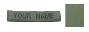 2 Pcs. CUSTOM NAME TEXT NAME TAG MILITARY ARMY GREEN EMBROIDERED PATCH - Picture 1 of 1