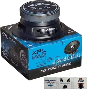 1 XPL XW06-403 diffusore 16,5 cm 200 watt max 4 ohm auto car + 3 sticker omaggio - Foto 1 di 9