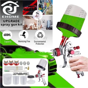 Air HVLP Spray Gun Paint Gun 600CC Gravity Feed Cup 1.4mm 1.7mm 2mm Tip AU Stock - Picture 1 of 9