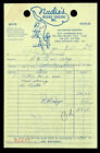 1970'S Original Vintage Hank Snow Receipt For Watch Band / Nudie's Rodeo Tailors