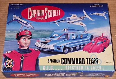 Juego de regalo fundido a presión Vivid Captain Scarlet SPECTRUM COMMAND TEAM con S.P.V. MISB Nuevo Foto 1 de 4