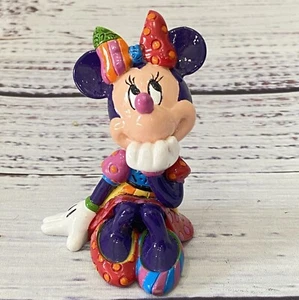 2011 Disney Minnie Mouse Figurine Artist ROMERO BRITTO Sitting Thinking Daydream - Picture 1 of 7
