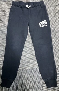 Used - Roots Kids Original youth Size 7 Black Sweat Pant Jogger - Picture 1 of 2