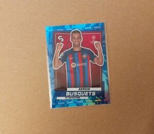 Sergio Busquets Barcelons Topps UEFA Superstars 22-23 Rare Parallel