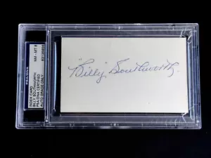 BILLY SOUTHWORTH PSA/DNA SIGNED INDEX CARD GRADED 8 CERTIFIED AUTOGRAPH HOF - Picture 1 of 2