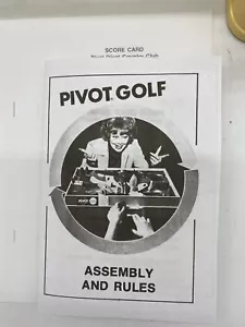 NUR Montage & Regeln für Pivot Golf 1973 Milton Bradley 4360 + extra Scorekarten - Bild 1 von 2