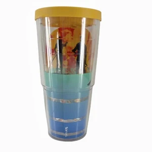 Tervis 24 Unzen Tie Dye Paddleboard SUP-Druck Becher gelber Deckel - Bild 1 von 5