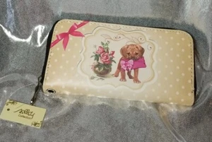 New WALLET Puppy with  pink Rose  Pocketbook for Girls Women Lady's dog - Picture 1 of 6
