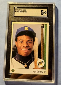 ๐ฅ 1989 Upper Deck Ken Griffey Jr. RC #1 SGC 5 EX ๐ฅ A#12966 - Picture 1 of 3