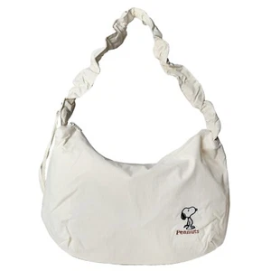 NEW - Peanuts Snoopy Classic Medium Nylon Ivory Shoulder Bag - Picture 1 of 5