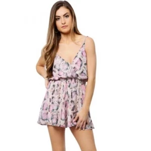 Mameluco ligero rosa Show Me Your Mumu Pretty Little Python piel de serpiente M - Imagen 1 de 6
