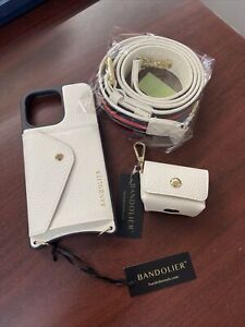 Bandolier Kimberly iPhone 14 Pro Max Leather Phone Case, Strap & AirPod Case 