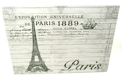 Punch Studio Rectangle Flip Top Nesting Box Paris La Tour Eiffel 14577 Medium - Image 1 of 4