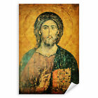 Postereck 0941 Poster Leinwand Zeichnung Jesus, Alt Kirche Glaube Religion Gott
