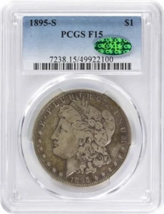 1895-S Morgan Silver Dollar F15 PCGS (CAC) - Picture 1 of 4