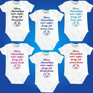 Witziger Baby-Body Fun Bodie Babybody Strampler - Wenn Mama & Papa nein sagen - Bild 1 von 9