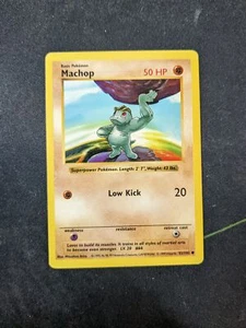Machop 52/102 Base Set Shadowless - Common Pokemon Card MP - Picture 1 of 2