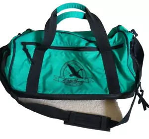 Eddie Bauer Duffle Bag Green Ascent Shoulder Strap Top Handles Zipper Pockets - Picture 1 of 12